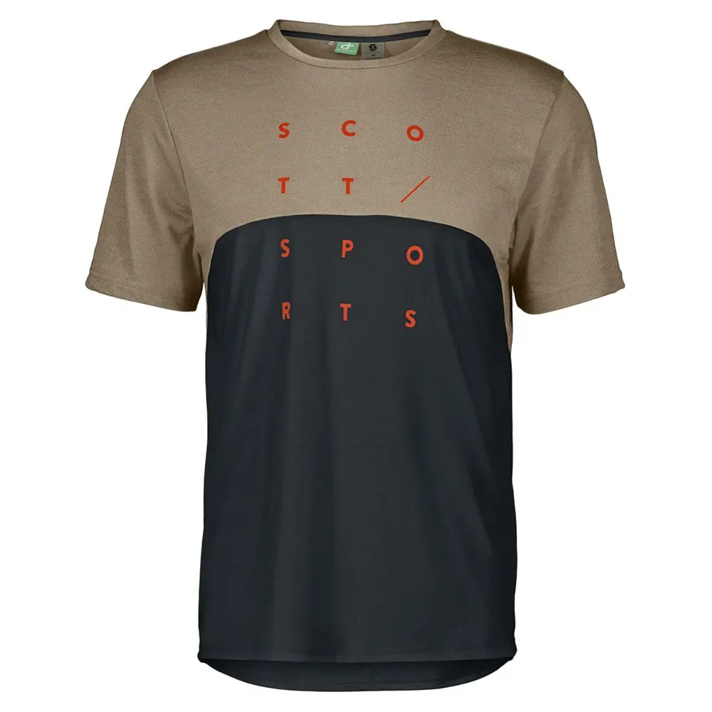Maglia A Maniche Corte Trail Flow Dri Toast Beige / Black - Scott - FashionsVida