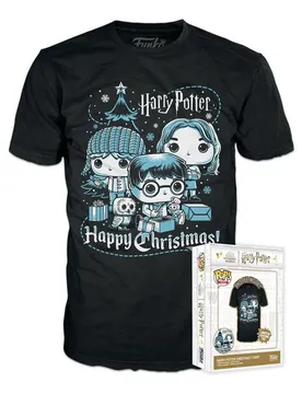 T-shirt à Manches Courtes Pop! Harry Potter Ron Hermione Multicolor L unisex