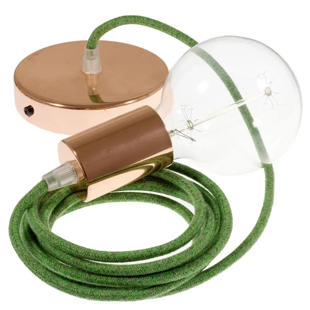 Cables Suspension Luminaire Rx08 1 M Green / Copper One Size - Creative - FashionsVida