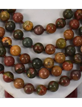 New Jewelry Necklace Genuine 10mm Multicolor Picasso Jasper Gems Round Beads Necklace 100" - Aliexpress - FashionsVida