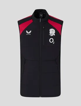 England Rugby Unisex 26/27 Training Lightweight Gilet - Black 2XL unisex - Castore - FashionsVida