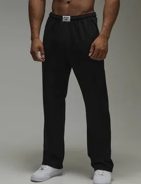 Herren One More Rep Gerade Bein Jogginghose Black Größe 4XL - boohooMAN - FashionsVida