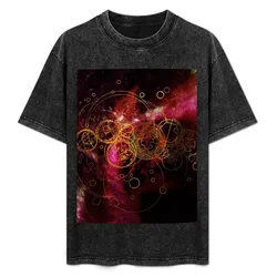 ClockWork Writing Red T-Shirt Streetwear Print Tee Shirt