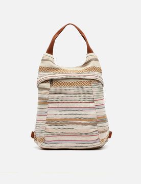 Micu Sac à dos antivol imprimé jacquard