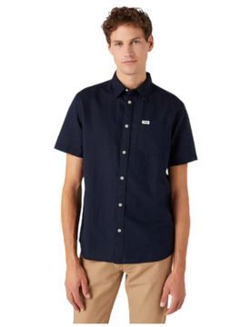 Wrangler camicia blu lino W5K0LOXAE