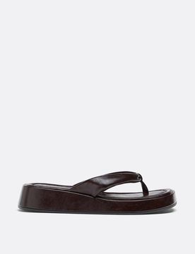 Flache Zehentrenner-Sandalen BRAUN 37