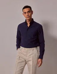 Regular Fit Pure Cotton Oxford Shirt Navy male