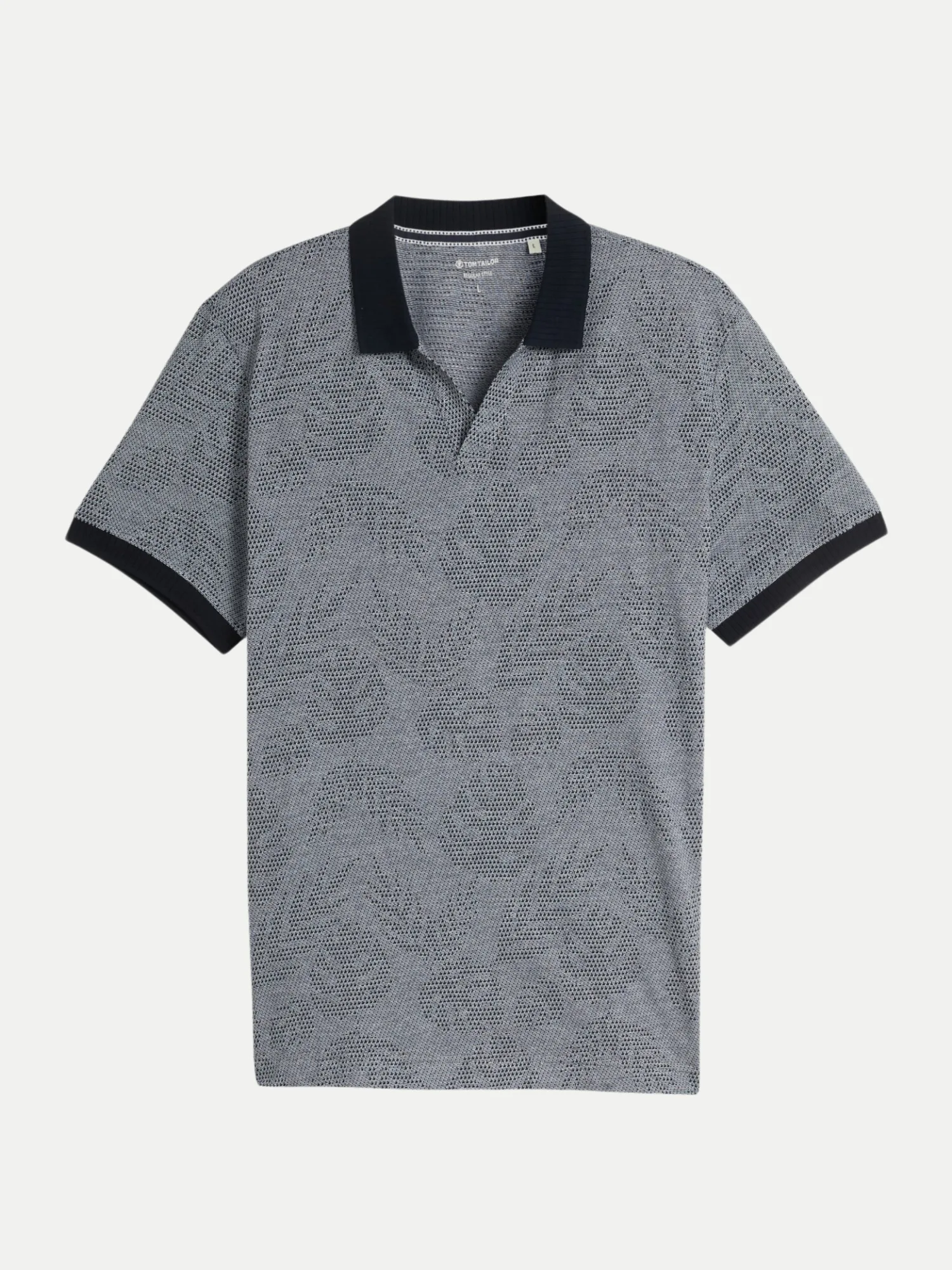 Jaquard polo Grau 3XL - Tom Tailor Casual - FashionsVida