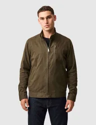 Armitage Pure Cotton Harrington Jacket Dark Green Mix male