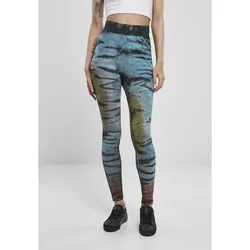 Leggings Cotton Tie Dye High Waist Black XS