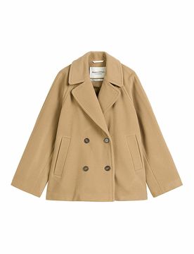 Chaqueta de lana marrón claro 36