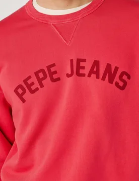 Sudadera de hombre con cuello redondo con logo - Pepe Jeans - FashionsVida