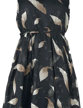 Gothic Kurzes Kleid - Fallen Leaves Dress - XS bis 4XL - für Damen - Größe XXL - multicolor - Frauen - female - innocent - FashionsVida