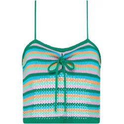 Caftán de playa con tirantes de crochet de la línea joyce de pulp