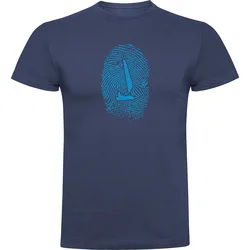 Sailor Fingerprint Short Sleeve T-shirt Denim Blue S Men