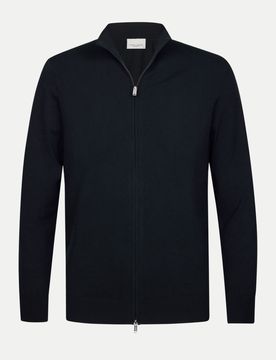 Cardigan mit Stehkragen Schwarz XL