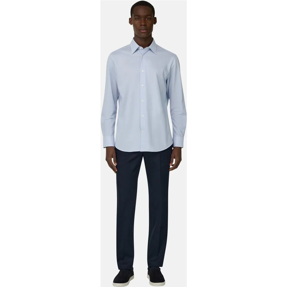 Pantalón de algodón y tencel elástico - Boggi Milano - FashionsVida