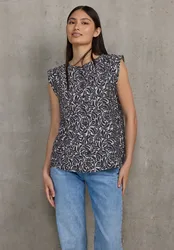Street One Blusentop mit Rüschen female Beige