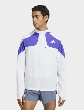Mens Giacca Da Running Adizero - Bianco, bianco bianco Uomo taglia M
