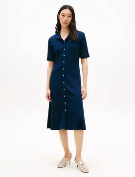 GOLD BUTTON F&F MIDI DRESS female