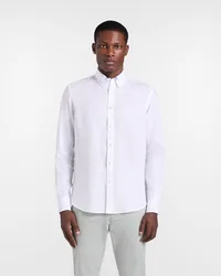Harmont&blaine camicia in puro lino regular fit uomo bianco