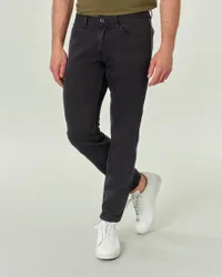 Pantalone cinque tasche blu in bull di cotone