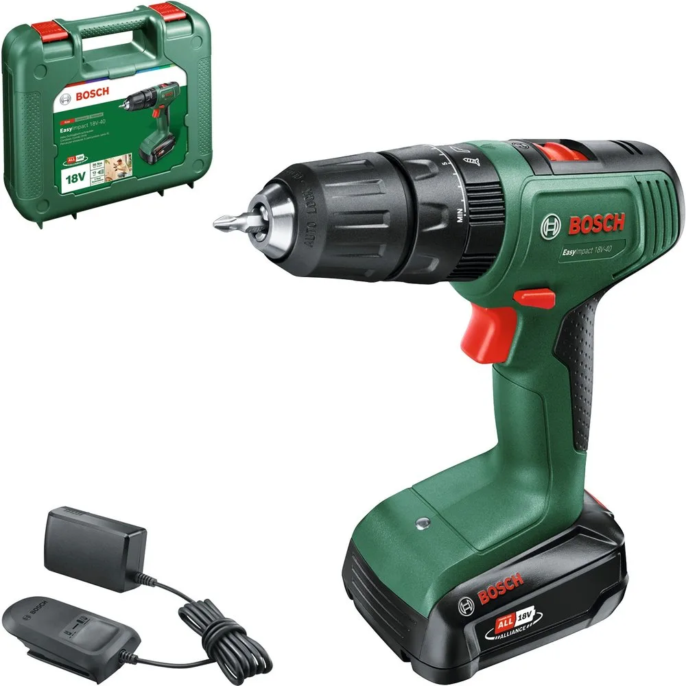 Taladro Percutor a Batería 18 V EasyImpact 18V-40 Power for All - Bosch - FashionsVida
