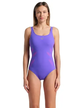 Milena Wing Back Damen Badeanzug, lila 48