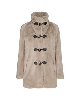 Jacke in Felloptik beige 34 damen