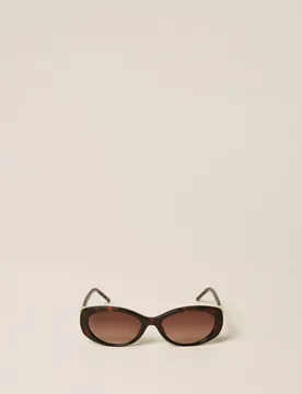 Lunettes de soleil ovales en acétate - TWINSET - FashionsVida