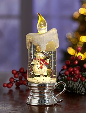 Pagen LED Glitter Kerze Schneemann
