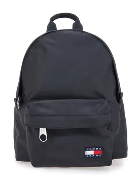 Zaino nero in tessuto con logo Tommy Daily Backpack - Tommy hilfiger - FashionsVida