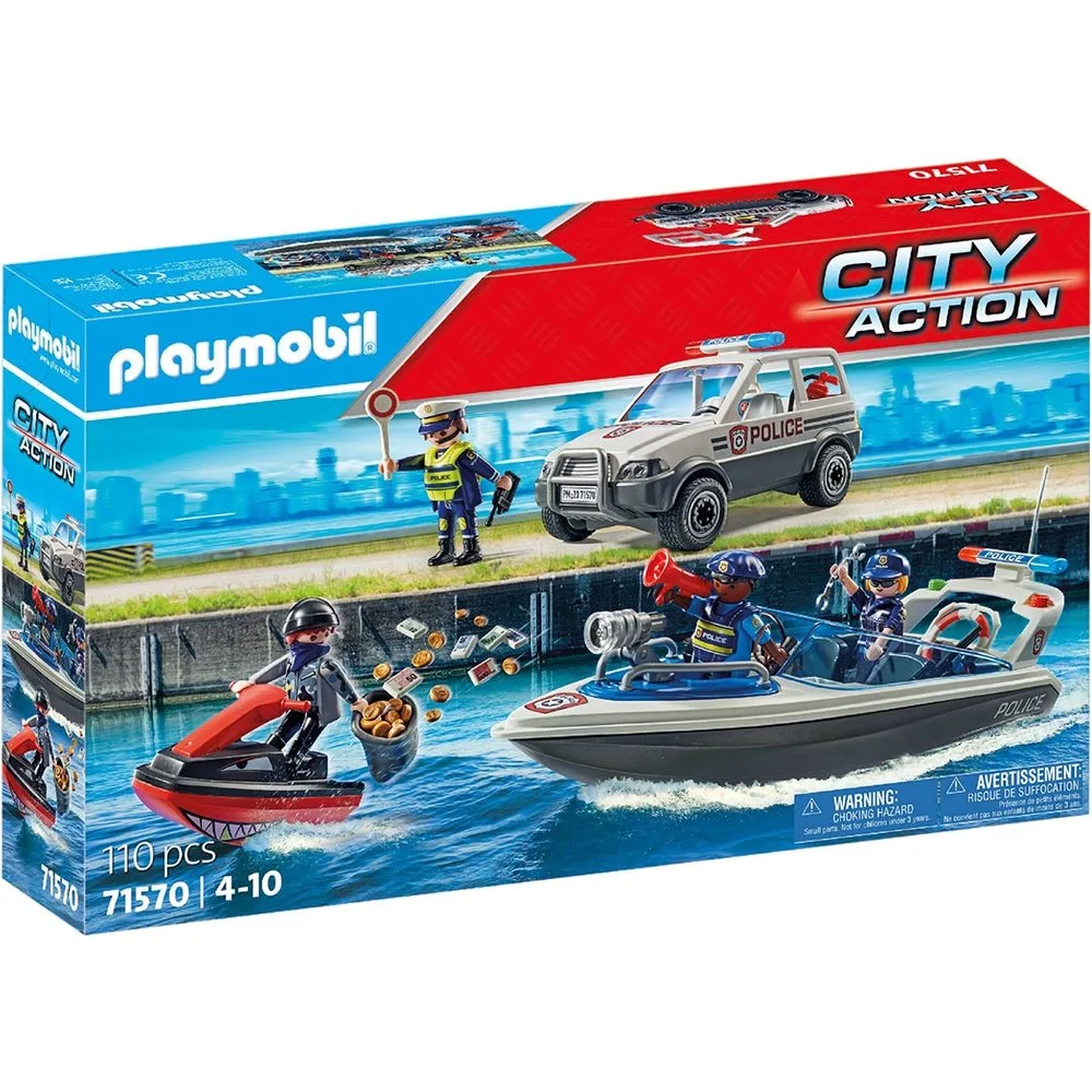 Persecución policial en el agua - PLAYMOBIL - FashionsVida