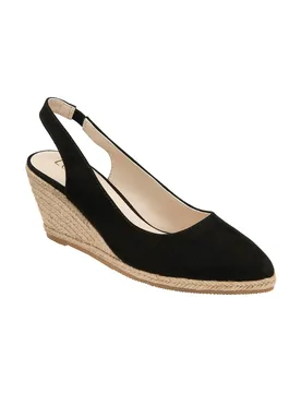 Women's Black 'Gigi' Microfibre Wedge Shoes Size: 4 - Black - Size: 4 - Lotus - FashionsVida