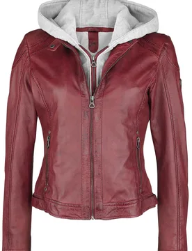 Lederjacke - Angy S18 LAMAS - M bis XL - für Damen - Größe M - rot - Frauen - female - Mauritius - FashionsVida