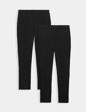 Pack Super Skinny Leg Stain & Weatherproof School Trousers Black female - M&S - FashionsVida
