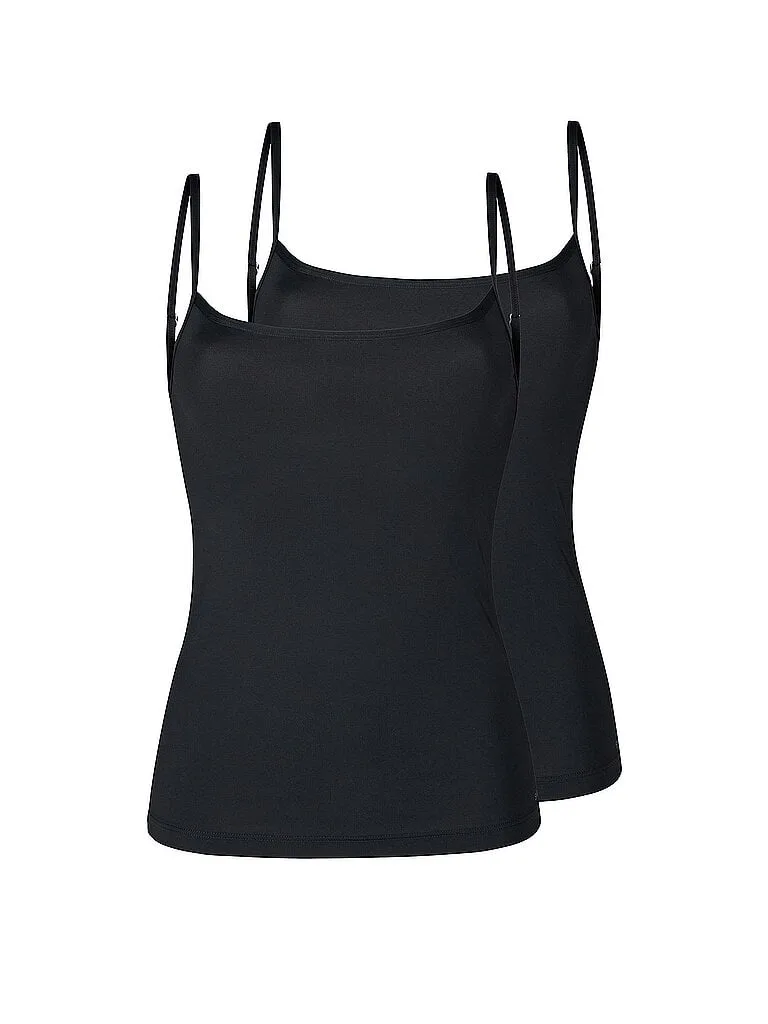 Top - Unterhemd 2er Pkg. ADVANTAGE COTTON STRETCH black schwarz 40 damen - Skiny - FashionsVida