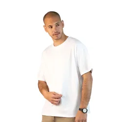 Mens Oversized Short Sleeve T-Shirt 3900 - White - Size Small