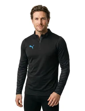Sweat à Demi-zip Individualcup Black / White / Ultra Blue XS