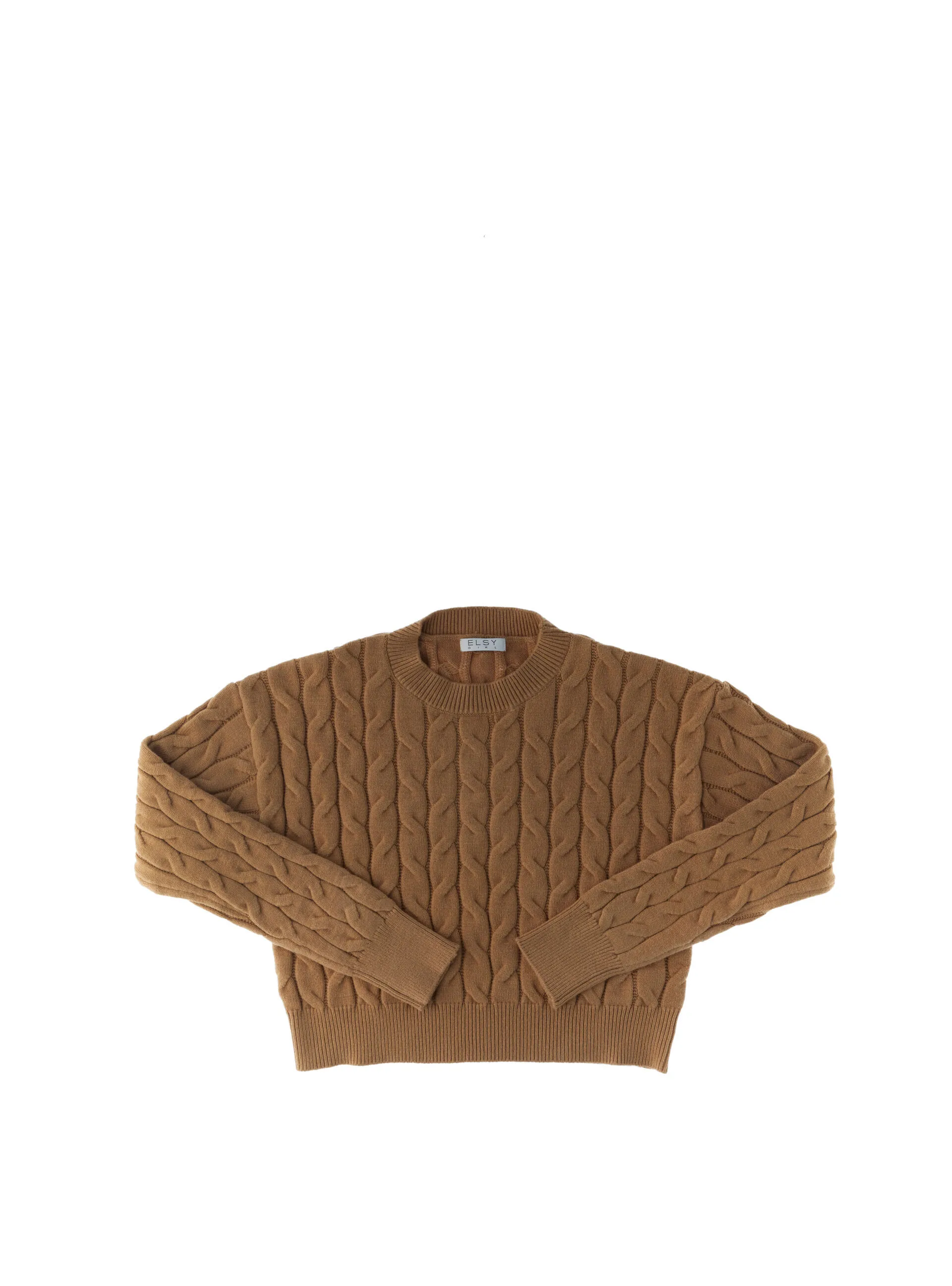 Maglione a trecce CAMMELLO 36 - E.L.S.Y. - FashionsVida