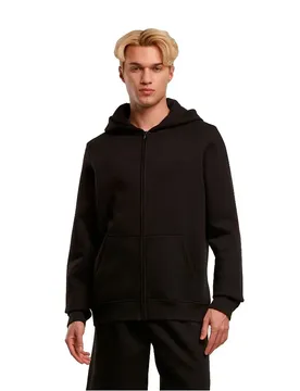 Felpa Con Zip Basic Black S
