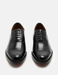 Leather Oxford Shoes Black male