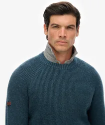 Superdry Herren Grober Raglan-pullover Navy - Größe: XL