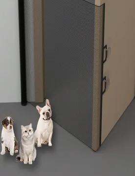 Nueva puerta retráctil para mascotas, sin necesidad de perforar, valla para gatos, barrera para perros, adecuada para escaleras, puertas y mascotas p - Shein - FashionsVida