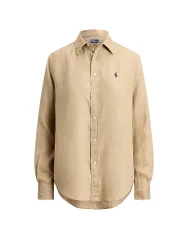 Camicia di lino beige S