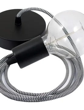 Cables Suspension Luminaire Rz04 Zigzag 1 M Black One Size - Creative - FashionsVida