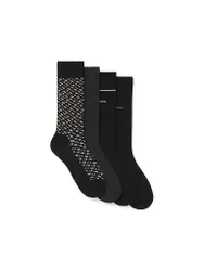 Socken 4er Pkg. black schwarz herren