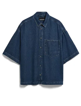 Chemise en jean bleu marine S - Armedangels - FashionsVida