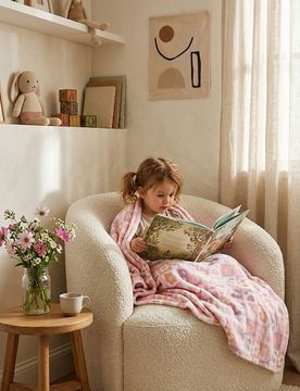 Coperta a quadri - rosa pastello