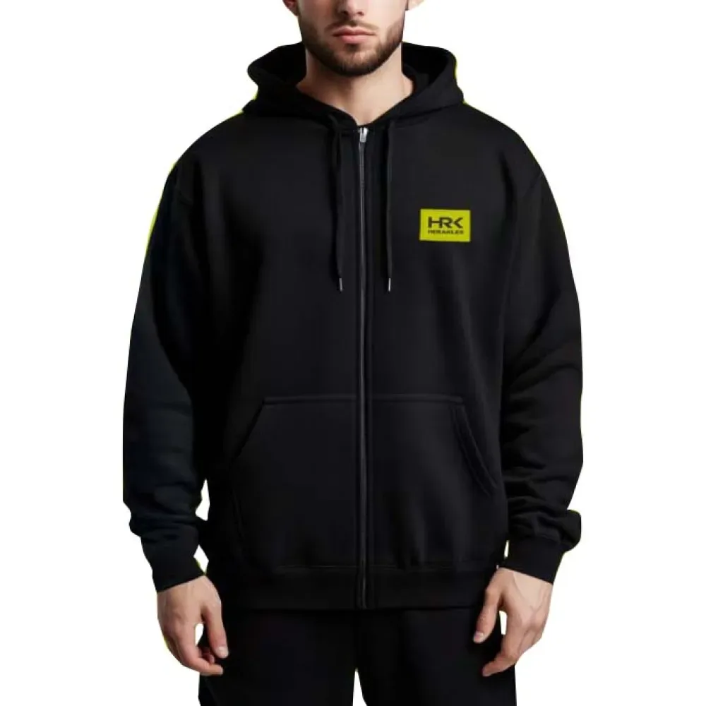 Logo Full Zip Sweatshirt Black XL Men - Herakles - FashionsVida